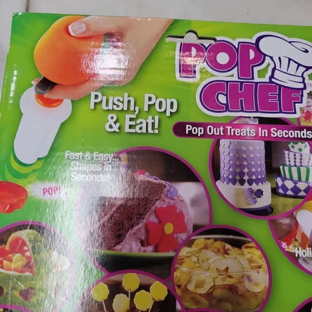 Pop Chef Pop Out Treats 6 Shapes/ 10 Piece Kit NEW